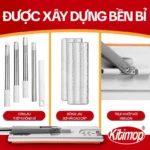 Bộ Cây Lau Nhà Tự Vắt KITIMOP PRO MAX, Thùng Lau Nhà Tự Vắt Thông Minh, Chổi Lau Nhà Xoay 360 Độ, 3 Bông Lau - Ảnh 5
