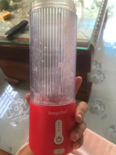 Máy Xay Sinh Tố Cầm Tay Đa Năng Không Dây Lazychef 3i﻿n1 450ml, Máy Xay Tích Điện, Xay Đá Bào photo review