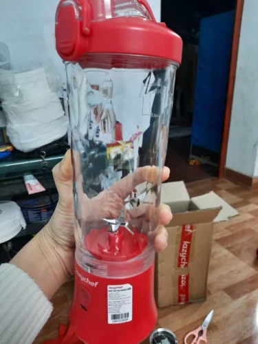 Máy Xay Sinh Tố Cầm Tay Đa Năng Không Dây Lazychef 3i﻿n1 450ml, Máy Xay Tích Điện, Xay Đá Bào photo review