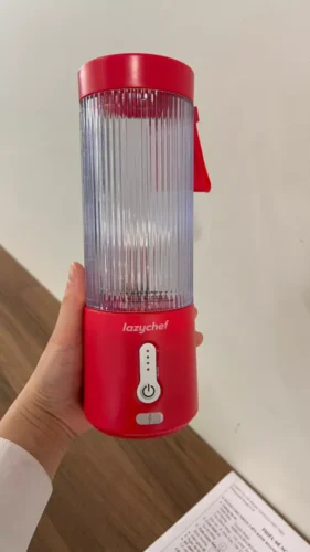 Máy Xay Sinh Tố Cầm Tay Đa Năng Không Dây Lazychef 3i﻿n1 450ml, Máy Xay Tích Điện, Xay Đá Bào photo review