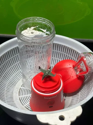 Máy Xay Sinh Tố Cầm Tay Đa Năng Không Dây Lazychef 3i﻿n1 450ml, Máy Xay Tích Điện, Xay Đá Bào photo review