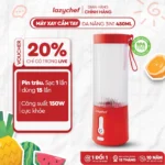 Máy Xay Sinh Tố Cầm Tay Đa Năng Không Dây Lazychef 3i﻿n1 450ml, Máy Xay Tích Điện, Xay Đá Bào
